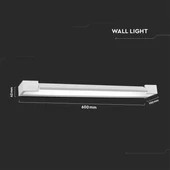 V-TAC 18W beltéri állítható fali LED lámpa meleg fehér - SKU 8533