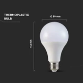 V-TAC 18W E27 meleg fehér LED égő - SKU 2707