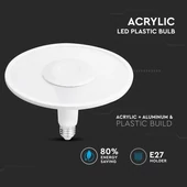 V-TAC 18W E27 természetes fehér akril LED UFO égő - SKU 2785