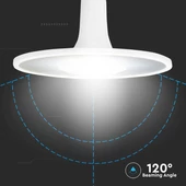 V-TAC 18W E27 természetes fehér akril LED UFO égő - SKU 2785