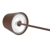 V-TAC 1.5W Corten barna, töltőtalpas akkumulátoros LED lámpa,IP54, meleg fehér - SKU 23446