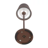 V-TAC 1.5W Corten barna, töltőtalpas akkumulátoros LED lámpa,IP54, meleg fehér - SKU 23446