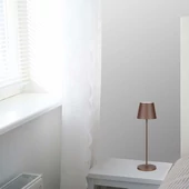 V-TAC 1.5W Corten barna, töltőtalpas akkumulátoros LED lámpa,IP54, meleg fehér - SKU 23446