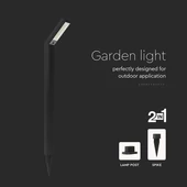 V-TAC 1.5W napelemes LED 2in1 kandeláber, IP65, állítható színhőmérséklettel - SKU 23997