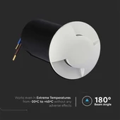 V-TAC 1W DC12V kültéri, 2 irányú talajlámpa, fehér, IP67, hideg fehér - SKU 211467