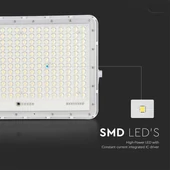 White LED 30W solar floodlight, 20000mAh battery, 6500K, IP65