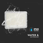 White LED 30W solar floodlight, 20000mAh battery, 6500K, IP65