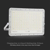 White LED 30W solar floodlight, 20000mAh battery, 6500K, IP65