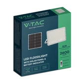 White LED 30W solar floodlight, 20000mAh battery, 4000K, IP65