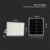 White LED 30W solar floodlight, 20000mAh battery, 4000K, IP65
