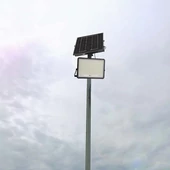 Black LED 30W solar floodlight, 20000mAh battery, 4000K, IP65