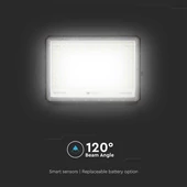 Black LED 30W solar floodlight, 20000mAh battery, 4000K, IP65