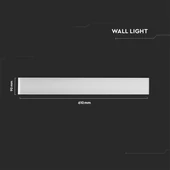 V-TAC 20W beltéri fali LED lámpa meleg fehér - SKU 8535