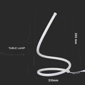 20W LED Designer Table Lamp With EU Plug Cord + Switch White 3000K