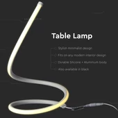 20W LED Designer Table Lamp With EU Plug Cord + Switch White 3000K