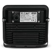 V-TAC 20W, fekete, bluetooth-os okos LED reflektor, RGB+CCT - SKU 5985