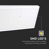 V-TAC Landscape 20W kültéri fali LED lámpa meleg fehér, fehér házzal, 100 Lm/W - SKU 6816