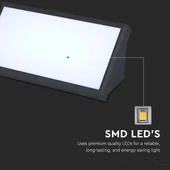 V-TAC Landscape 20W kültéri fali LED lámpa természetes fehér, fekete házzal, 100 Lm/W - SKU 6811