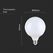 V-TAC 22W E27 természetes fehér G120 LED égő, 118 Lm/W - SKU 23884