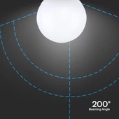 V-TAC 22W E27 természetes fehér G120 LED égő, 118 Lm/W - SKU 23884