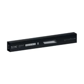 V-TAC 2.5W 2in1 akkumulátoros LED bútorvilágítás, természetes fehér, fekete házzal, 60 cm - SKU 2967