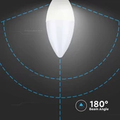 V-TAC 2.9W E14 természetes fehér C37 LED gyertya égő - SKU 2985