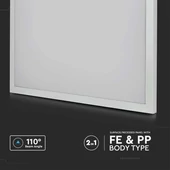 V-TAC 2in1 LED panel hideg fehér 36W 60 x 60cm, 110 Lm/W - SKU 638021