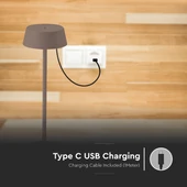 Corten table LED lamp, battery powered, 2W, touch dimmable, 3000K