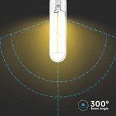 V-TAC 2W E27 meleg fehér T30 filament LED égő, 100 Lm/W - SKU 217251