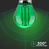 V-TAC 2W E27 zöld filament LED égő - SKU 7411