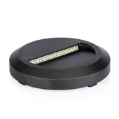 V-TAC 2W fekete LED lépcsővilágítás, kerek, IP65, természetes fehér - SKU 211316