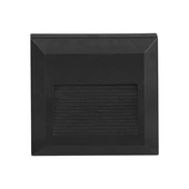 V-TAC 2W fekete LED lépcsővilágítás, szögletes, IP65, meleg fehér - SKU 211323