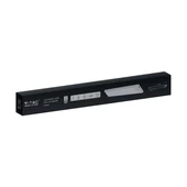 V-TAC 2W, 2in1 akkumulátoros LED bútorvilágítás, természetes fehér, ezüst házzal, 40 cm - SKU 2962