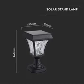 2W LED Solar Stand Lamp Black Body 3in1 IP44