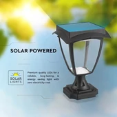 2W LED Solar Stand Lamp Black Body 3000K+6000K