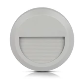 V-TAC 2W szürke LED lépcsővilágítás, kerek, IP65, meleg fehér - SKU 1319