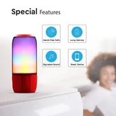 2*3W LED Bluetooth Speaker With USB&TF Card Slot Red