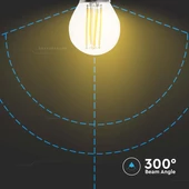 LED Bulb - 4W Filament E27 G45 Clear glass 3000K, 3 step dimming