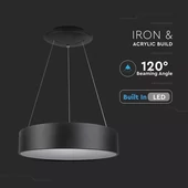 30W LED Surface Smooth Pendant Light Dimmable Black 3000K