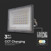 V-TAC RLE 30W LED reflektor, állítható színhőmérséklettel, szürke házzal - SKU 23613