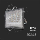 V-TAC RLE 30W LED reflektor, állítható színhőmérséklettel, szürke házzal - SKU 23613
