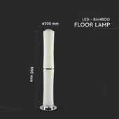 40W LED Floor Lamp Touch Dimmable White