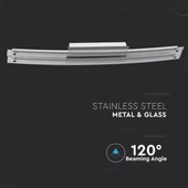 36W Designer Bend Glass Double Seiling Surface Chrome 4000К D985mm*2