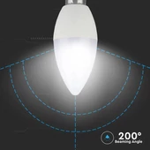 V-TAC 3.5W E14 RGB+meleg fehér dimmelhető LED gyertya égő - SKU 2769