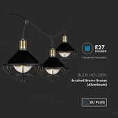 LED String Ligh 3M With 6 Bulbs Matt Black IP65