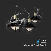 LED String Ligh 3M With 6 Bulbs Matt Black IP65