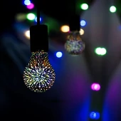 V-TAC 3W E27 meleg fehér 3D hatású filament LED égő - SKU 2704
