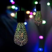 V-TAC 3W E27 3D hatású filament ST64 LED égő - SKU 212705