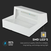 V-TAC 3W fehér LED lépcsővilágítás, szögletes, IP65, meleg fehér - SKU 1402