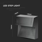 3W LED Step Light Black Body Square 4200k